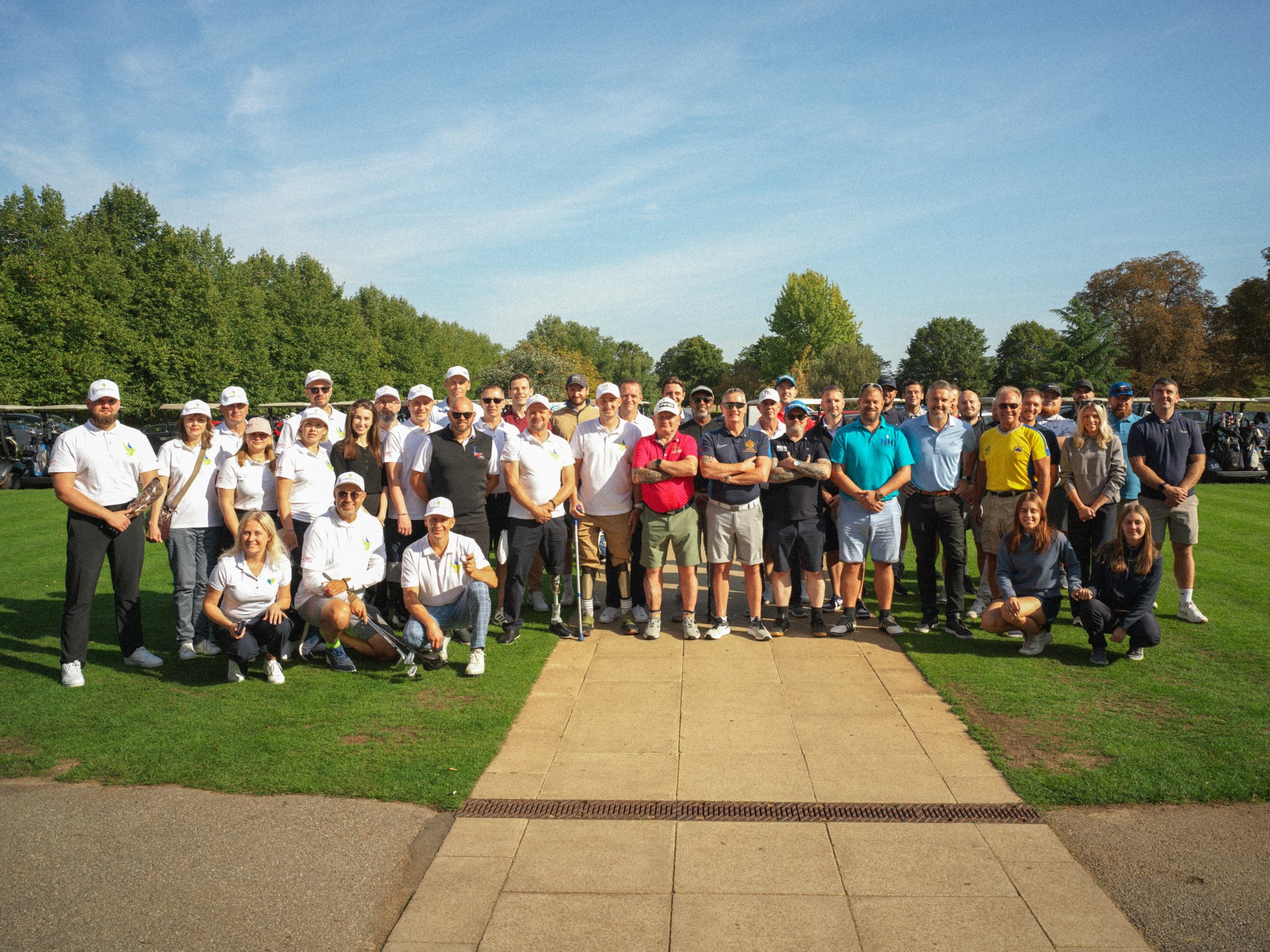 Participants of the 2025 Heroes of Ukraine Charity Golf Tournament at Hampton Court Palace Golf Club, London