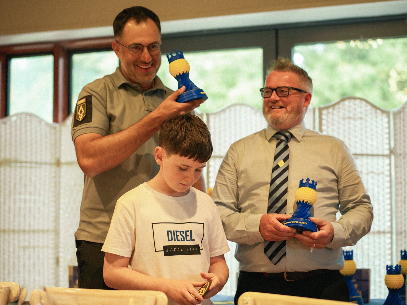 The trophy presentation at the 2025 Heroes of Ukraine Charity Golf Tournament