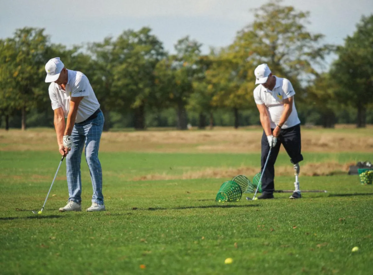 Veterans at the charity golf tournament